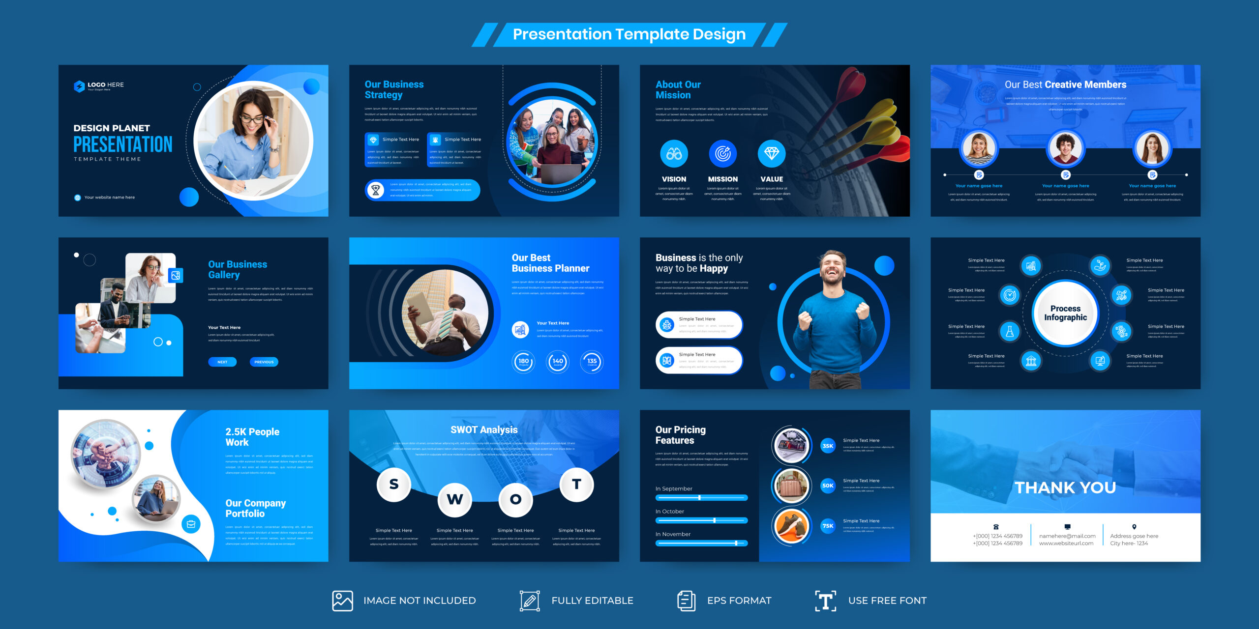 Powerpoint slides business presentation template design